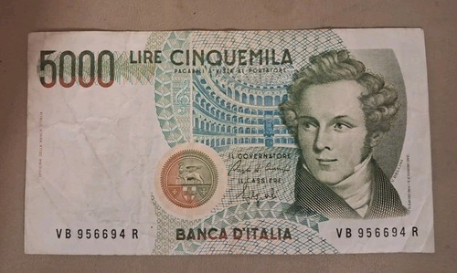 1985 italy 5000 lire - 5000, note