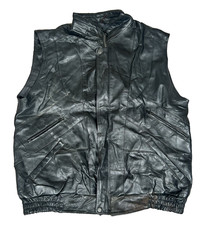 Gilet stile biker uomo XL nero