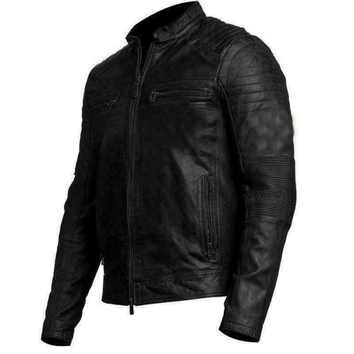 Giacca pelle moto - uomo, biker