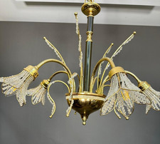 Lampadario vintage ottone e