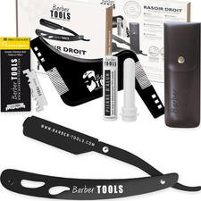 Kit Da Rasatura Uomo - Rasoio per Barba Uomo/Taglio a Mano per Barba - Con 50 La