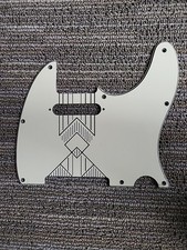 Decoboom Telecaster Battipenna Crema/Nero (8 Fori)