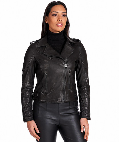 Giacca biker pelle agnello - biker,