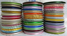 NASTRO DOPPIO RASO 6 MM ROTOLO BOBINA 50 METRI RIBBON SATIN FAI DA TE 51 COLORI