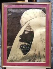 Novella Parigini (Chiusi 1925-Roma 1993) Gessetto Su Carta "Madonna Con Bambino