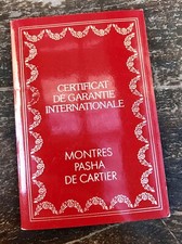 CARTIER PASHA Watch Guarantee Certificate Booklet Chrono Seatimer Gold Steel /