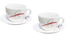 Tazze Cappuccio Set 2+2 Porcellana La Maison Linea Croques 