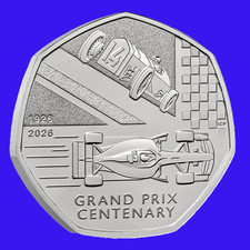 Moneta 50p 100 anni del - 50p.,