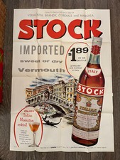 STOCK TRIESTE liquore vermouth vecchio manifesto poster affiche vintage