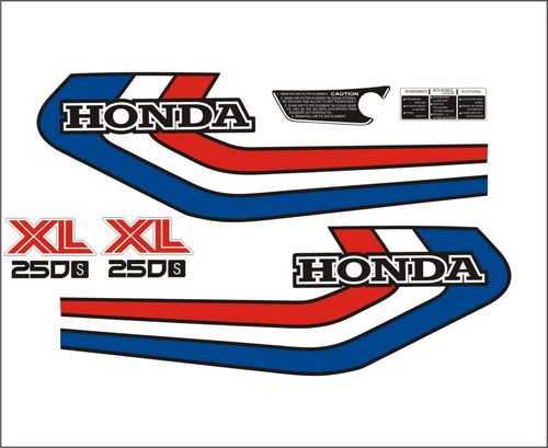 Kit decalcomanie honda xl250s - honda,