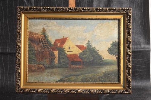 Antica pittura tela con - antica,