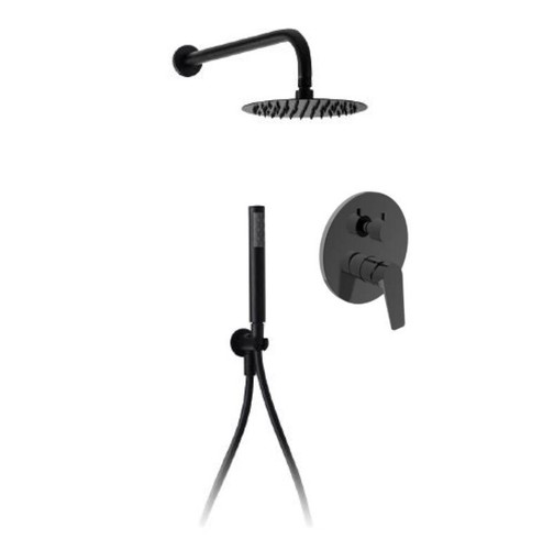 Kit doccia completo tondo nero - tondo,