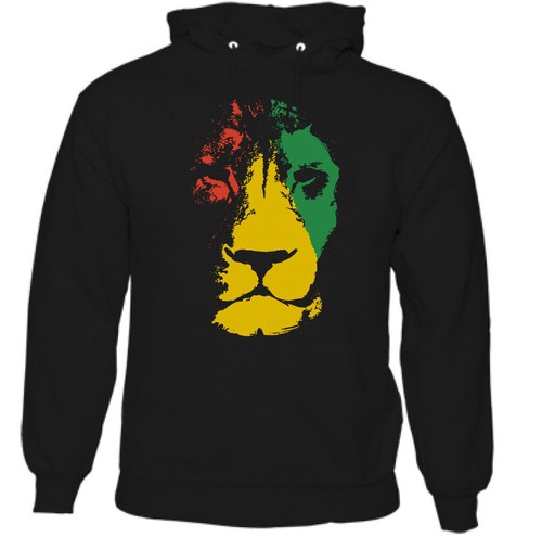 Jamaica lion uomo reggae felpa - uomo,