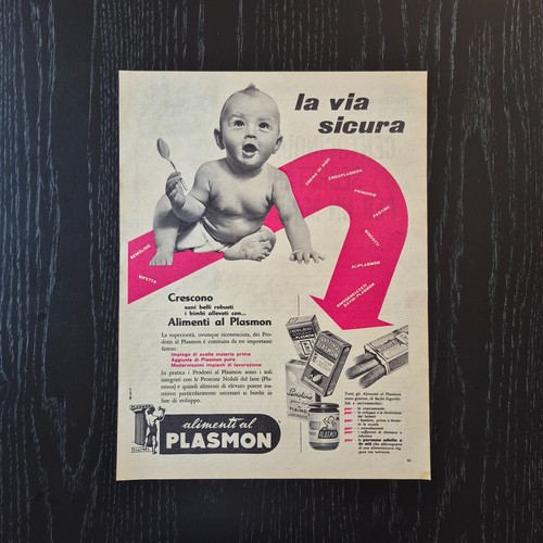 1961 plasmon original ad - plasmon,