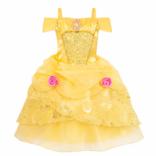 Disney belle costume vestito - disney,