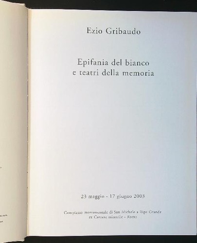 Ezio gribaudo epifanie - ezio, gribaudo.