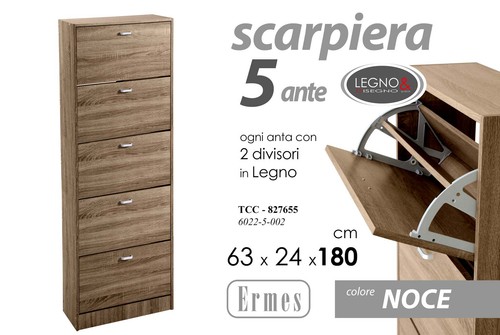 Scarpiera slim ante doppia - scarpiera,