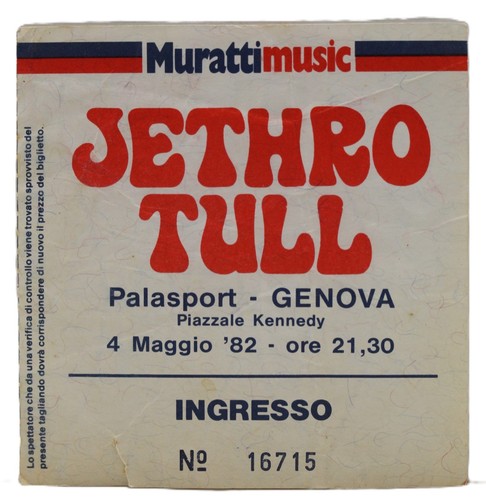 Biglietto jethro tull genova - biglietto,