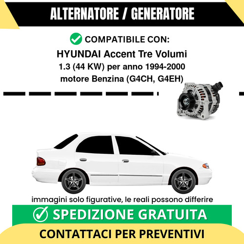 Alternatore hyundai accent tre - hyundai,