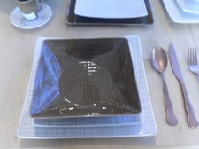 Rosenthal Mesh Walnut Servizio Piatti Quadrato 18 Pz