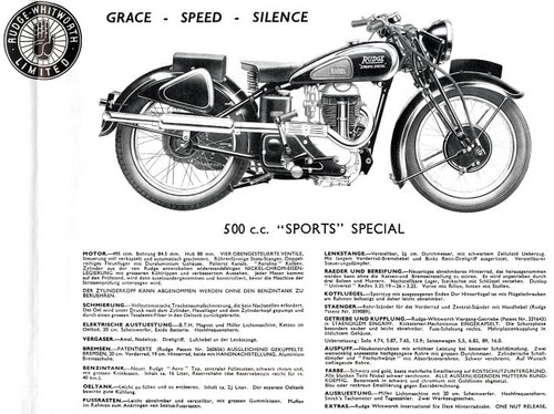 Rudge programma moto - programma,