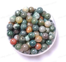 30 pezzi India agata pietra preziosa naturale distanziatore rotondo perline sfuse 6 mm #27