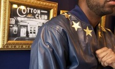 M 🔥 5001 SAPORI Harlem Haberdashery™ Boutique Uomo Navy Bomber Giacca di Pelle