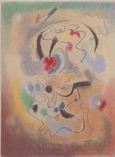 André MASSON : Combat légendaire - Lithographie