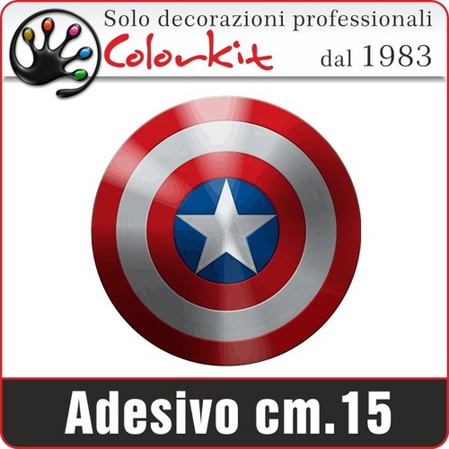Adesivo scudo capitan america - capitan,