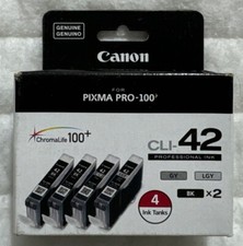 Canon CLI-42 (2) nero grigio grigio chiaro Pixma Pro-100 6384B008 Chromalife100+
