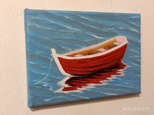 Barca Quadro moderno dipinto a