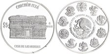 Messico 5 Peso Argento Chichen