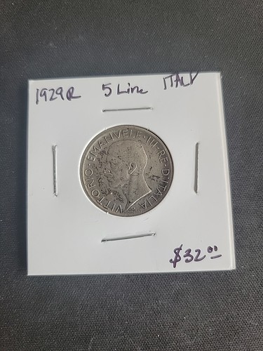 1929 italy lire silver - italy, silver!