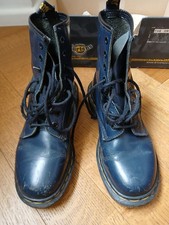 Dr Martens Navy Smooth 8 Eyelet Boot Z Welt Eur 36