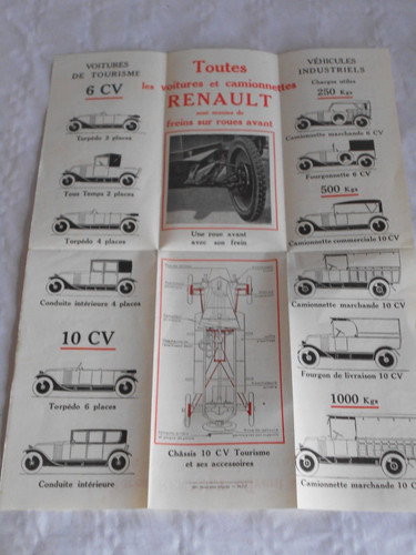 Vintage brochure renault cars - vintage,