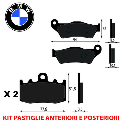 Kit pastiglie freno anteriori - freno,