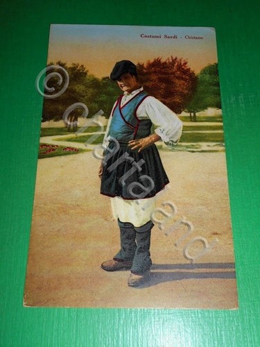 Cartolina costumi sardi - cartolina,