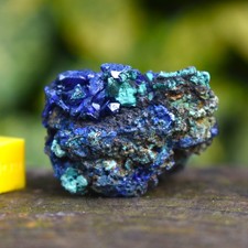 Azurite with Malachite Mineral