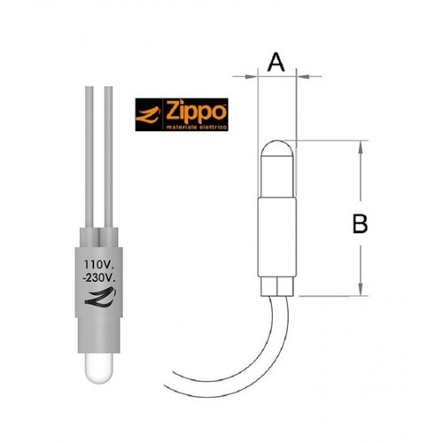 Lampada spia bianca led 220v - bianca,