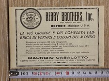 Antica pubblicità 1923 Berry Brothers Detroit agente Maurizio Casalotto Torino