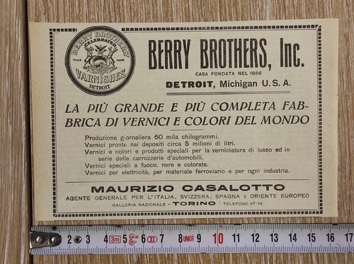 Antica pubblicità 1923 - , berry