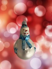 Ornamenti Natalizi Vintage Autentici Vetro Giocattoli Pupazzo di Neve Made in Italy 