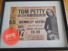 Poster TOM PETTY and the Heartbreaker vintage Dec 7 1982 Wembley Arena cm 50x40 