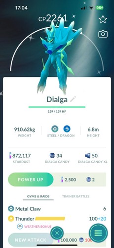 Pokemon shiny dialga forma - pokemon, go