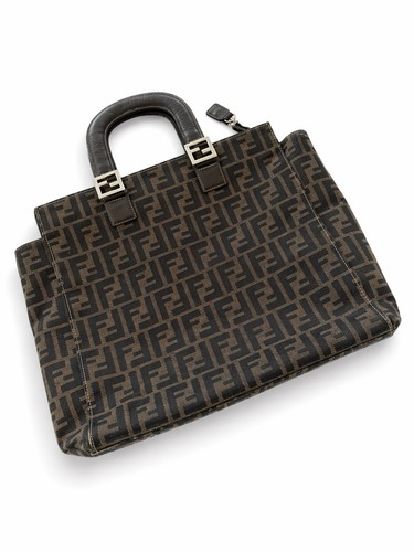 Fendi zucca canvas handbag - fendi,