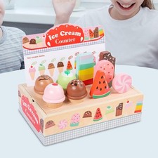Bancone per gelati in legno
