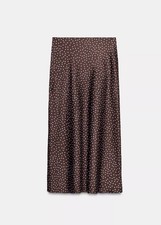 GONNA MIDI ZARA IN RASO A POIS