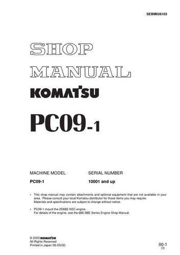 Komatsu pc09 escavatore - pc09-1,
