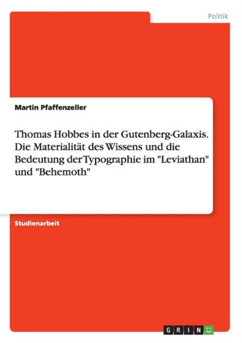 Pfaffenzeller thomas hobbes - -,