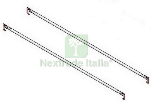 1coppia coppia aste parapetto - 1coppia,